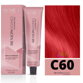 Revlon - Tinte Revlonissimo Cromatics C60 Rojo Fuego 60 ml (Ker-Ha Complex)