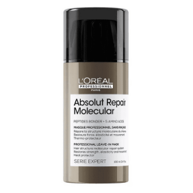 L`Oréal Serie Expert - Mascarilla sin Aclarado ABSOLUT REPAIR MOLECULAR repara y fortalece 100 ml