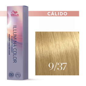 Wella - Tinte Illumina Color 9/37 Rubio Muy Claro Dorado Marrón 60 ml