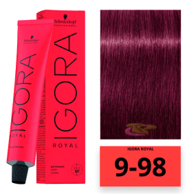 Schwarzkopf - Coloration Igora Royal 9/98 Sehr helles Blond Violett Rot 60 ml