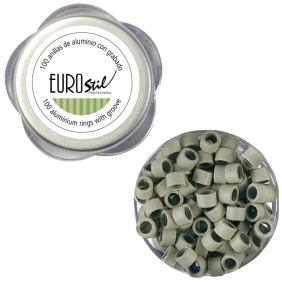 EUROSTIL - Büchse mit 100 Ringe für Extensions Farbe Platinblond 13 (02915)