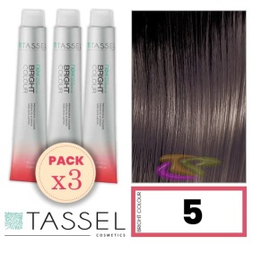Quaste - Pack 3 Dyes helle Farbe mit Arg ny Keratin N 5 Rasse OR CLEAR 100 ml