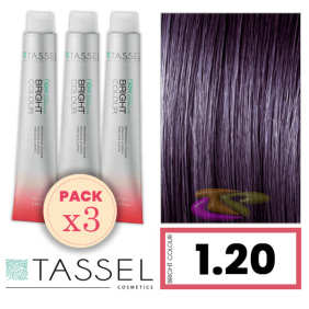 Tassel - Pack 3 Dyes helle Farbe mit Arg ny Keratin MORA N 1,20 BLACK 100 ml
