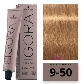 Schwarzkopf - Coloration Igora Royal Absolut 9/50 Sehr helles Blond Gold Natur 60 ml 