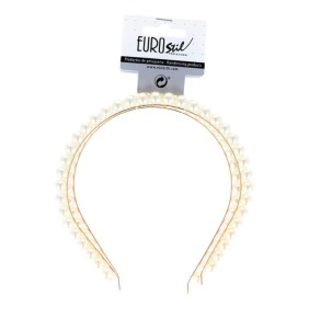 Eurostil - Gold Stirnband mit Perlen 2 Einheiten (06940)