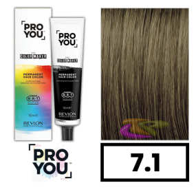 Revlon Proyou - DER FARBMACHER 7.1 Haarfarbe Mittel Aschblond 90 ml