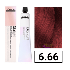 L`Oréal - Coloración DIALIGHT 6.66 Rubio Oscuro Rojo Intenso sin amoniaco 50 ml