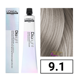 L`Oréal - Coloración DIALIGHT 9.1 Rubio Muy Claro Ceniza sin amoniaco 50 ml