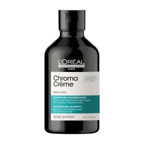 L`Oréal Serie Expert - Champú Chroma Crème VERDE (antirojo) 300 ml