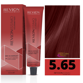 Revlon - Tinte Revlonissimo Colorsmetique 5.65 Castaño Claro Rojo Caoba 60 ml (Ker-Ha Complex)