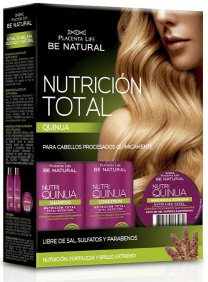 Be Natural - Kit Nutri Quinua CABELLOS PROCESADOS QUÍMICAMENTE (Champú 100 ml + Acondicionador 100 ml + Mascarilla 35 ...