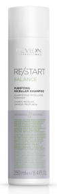 Revlon Restart - Champú Micelar BALANCE (Purifying) antigrasa 250 ml