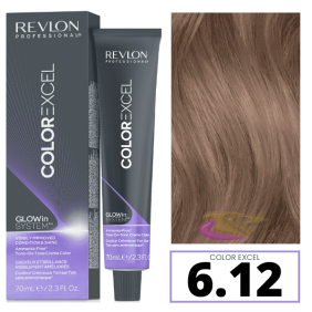 Revlon - Baño COLOR EXCEL 6.12 Rubio Oscuro Ceniza Irisado (sin amoniaco) 70 ml