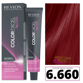 Revlon - Baño COLOR EXCEL GLOSS 6.660 Ruby Fire (sin amoniaco) 70 ml