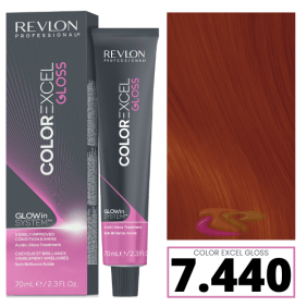 Revlon - Baño COLOR EXCEL GLOSS 7.440 Ginger Flare (sin amoniaco) 70 ml