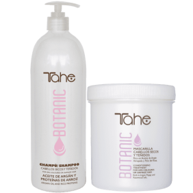 Tahe Botanic - Angebot Paket Shampoo botanic nutritive 1000 ml + botanic reparierende Maske 700 ml (SPARFORMAT enorme Ei...