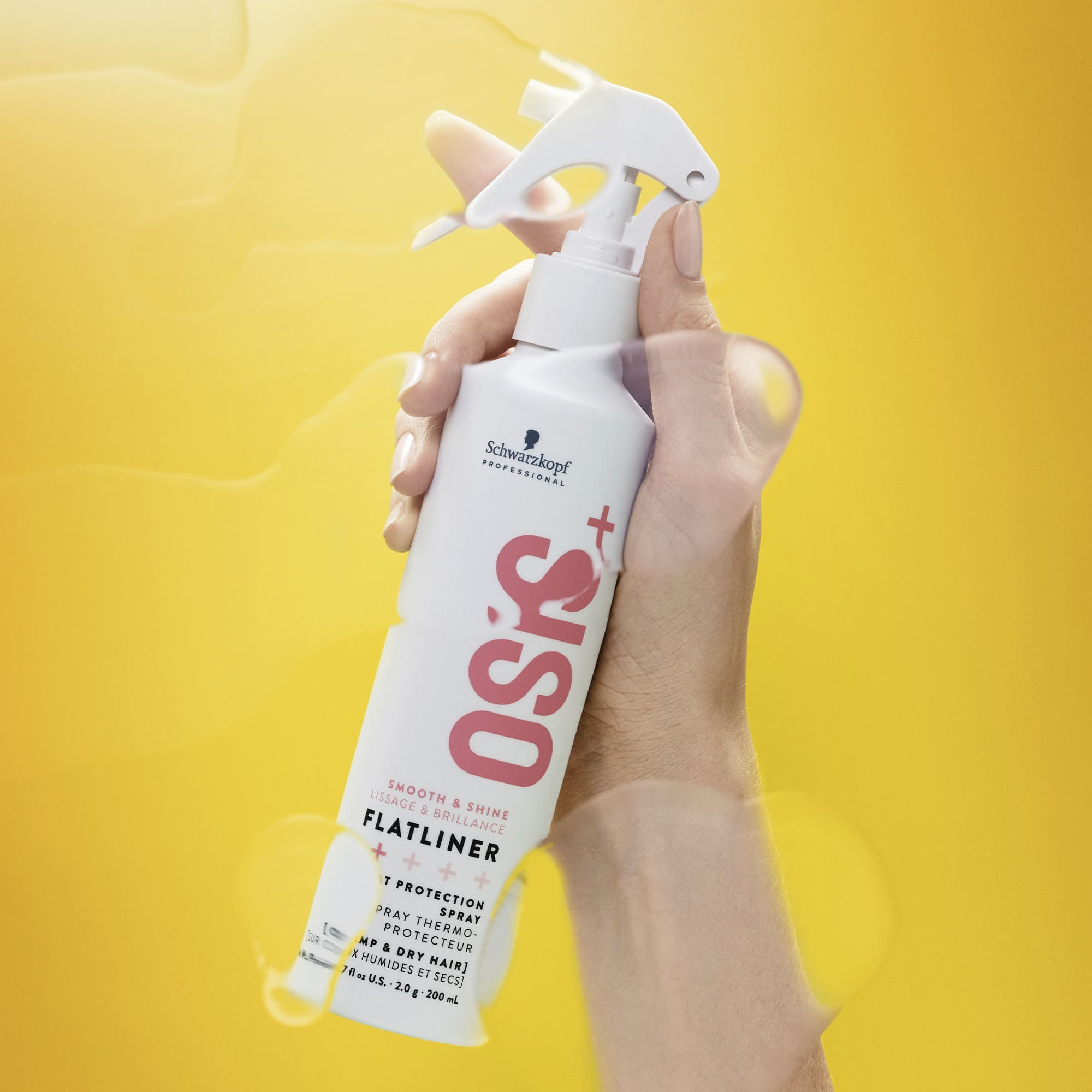 Schwarzkopf Osis + - Spray 200 ml Glätteisen Serum Flatliner