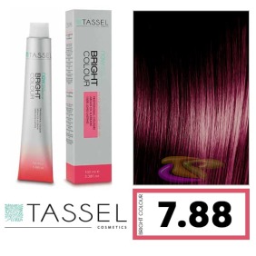 Tassel - Coloration BRIGHT COLOR mit Arganöl und Keratin Nr. 7.88 FEURIGES LILA 100 ml (03996)