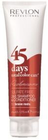 Revlon - Shampoo und Conditioner 2 in 1 Total Color Care 45 Tage BRAVE REDS 275 ml