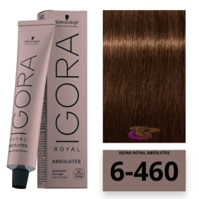 Schwarzkopf - Igora Royal Absolutes Alter Dye 6/460 Mischung Beige Schokolade Dunkelblond 60 ml 