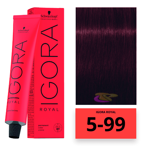 Schwarzkopf - Coloration Igora Royal 5/99 Hellbraun Violett Intensiv 60 ml