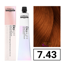 L`Oral - 7,43 DIALIGHT Färbung ohne Ammoniak Rubio cobrizo 50 ml Dorado