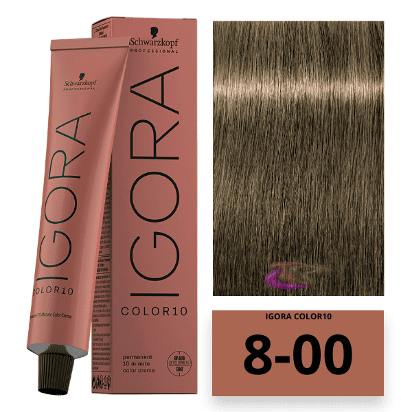 Schwarz - Igora Color Tint 10 Minuten 8-00 Natural Light Blonde Intensiv 60 ml 