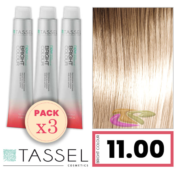 Tassel - Pack 3 Dyes helle Farbe mit Arg ny Keratin N 11.00 NATURAL BLONDEN extra 100 ml
