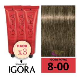 Schwarz - Igora Royal Pack 3 Tintes 8/00 Extra Light Blonde 60 ml