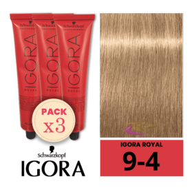 Schwarz - Igora Royal Pack 3 9/4 Tintes Very Light Beige Blond 60 ml