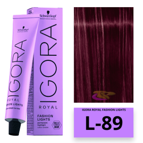 Schwarz - Igora Royal Fashion Lichter L-89 Rot Violett 60 ml