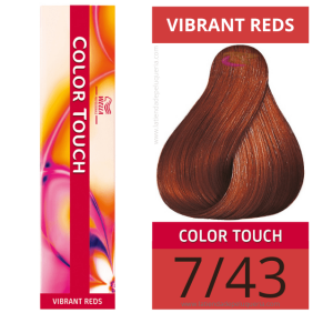 Wella - Ba oder COLOR TOUCH Vibrierende Reds 7/43 (ohne ACO amon) 60 ml
