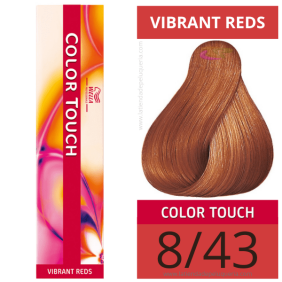 Wella - Ba oder COLOR TOUCH Vibrierende Reds 8/43 (ohne ACO amon) 60 ml