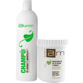 Blumin Urban - Packung mit Grün und Minze T (Champ 1000ml + Maske 700ml)