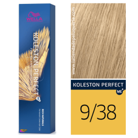 Wella - Koleston Perfect ME + reiche Naturals Dye 9/38 Sehr helle Blonde Goldene Perle 60 ml