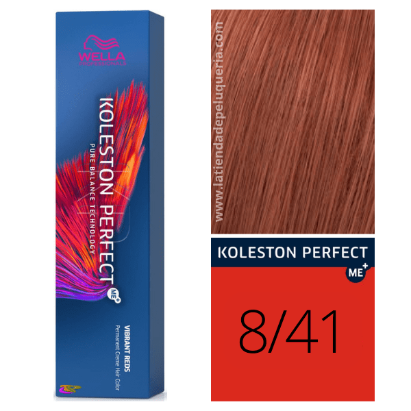 Wella - Koleston Perfect ME + Vibrant Reds Dye 8/41 Hellblond Cobrizo Esche 60 ml