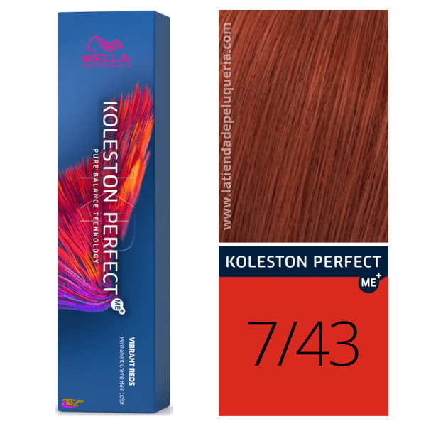 Wella - Koleston Perfect ME + Vibrant Reds Dye 7/43 Medium Cobrizo Goldblond 60 ml