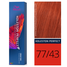 Wella - Koleston Perfect ME + Vibrant Reds 77/43 Mittlerer Intensität Kupfer Goldene Blondine 60 ml