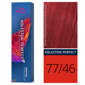 Wella - Koleston Perfect ME + Lebendige Rottöne Farbton 77/46 Medium Violett Cobrizo Violet Blond 60 ml
