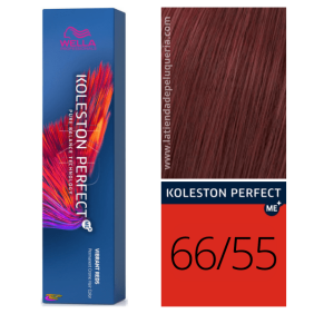 Wella - Koleston Perfect ME + Vibrant Reds 66/55 Dunkel intensiv Mahagoni Intensiv Blond 60 ml